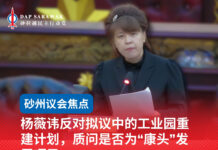杨薇讳反对拟议中的工业园重建计划,质问是否为“康头”发展项目