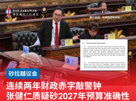 连续两年财政赤字敲警钟张健仁质疑砂2027年预算准确性