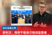 俞利文:政府不能自己挑选监督者砂盟别把民间监督当作反对党替代品